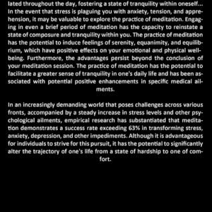 Meditation: Effortless Meditation Techniques And Activities To Attain Freedom From Stress And Anxiety (Effective Strategies For Managing Anger And Controlling Sexual Desires)