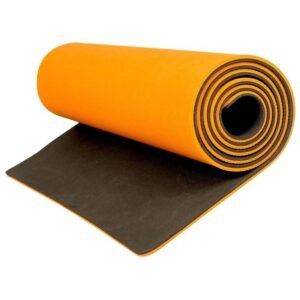 Aerolite Double Color Yoga Mat, 10 mm Thick (72 x 36 inch, Sunrise Orange)