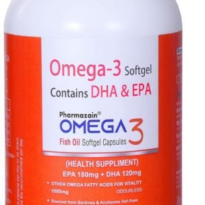 Omega-3 Fish Oil (60 Capsules) with EPA & DHA to support Joint, Heart, Skin, Eye, Brain, Hair & Muscle Health