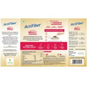 ActiFiber Natural Weight Control (Pack of 240 Gm Powder, 30 Sachets)