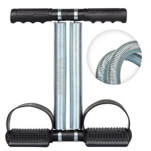 Liffo® Tummy Trimmer for Men Women Waist Trimming Bicep Double Stainless Steel Spring Heavy Duty Home Gym Workout (Black Color)