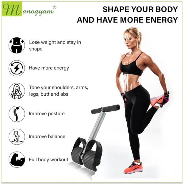MANOGYAM Tummy Trimmer | Waist Trimmers | Single Spring Tummy Trimmer | Ab Exerciser | Body Toner | Fat Burner | Fitness Equipment | Abdominal Exercise for Men & Women - Image 3