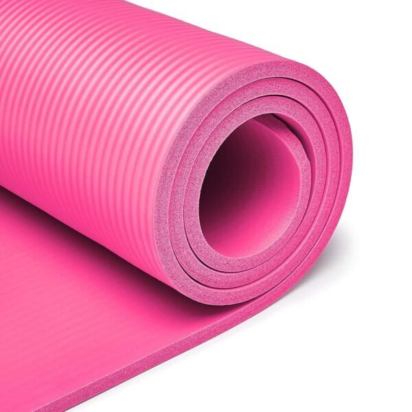 Curtain Craft Yoga Mat for Men and Women Eco-Friendly Non-Slippery Extra Thick Easy Fold Fitness Exercise Mats with Anti-Slip For Home Gym Outdoor and Workout (Pink, 4mm)