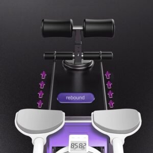 2023 NEW Ab Abdominal Exercise Roller Elbow Support Automatic Rebound Abdominal Wheel with Knee Pad and Timer, Abs Roller Wheel Core Workout Strength Trainin Equipment for Beginners Home Gym { PURPLE }