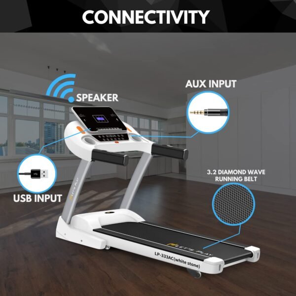 LET'S PLAY® Automatic Treadmill for Home Use 3HP AC Motor [5 Years Warranty on Motor] Foldable Running Machine for Home, Low Noise and Auto Incline, Semi Commercial Treadmill - Image 5