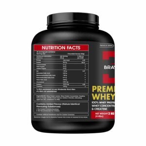 Brave Nutrition Whey Protein Isolate Blend – 35g Protein, 3g Creatine Monohydrate | Lean Protein Powder for Muscle Gain|Sports Nutrition|Muscle Builder Protein Powder for Men & Women [2Kg, Chocolate]