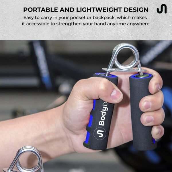 Bodyband Hand Grip Strengthener with Foam Handle, Hand Gripper for Men & Women for Gym Workout Hand Exercise Equipment to Use in Home for Forearm Exercise, Finger Exercise Power Gripper Blue-Black - Image 6