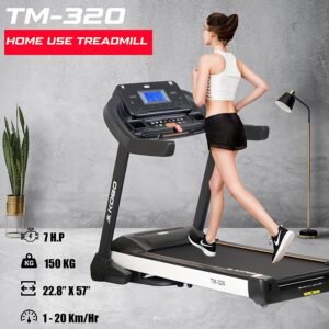 Kobo Auto Incline 3.5 HP – 7 HP Peak DC Motorised Treadmill for Home Use with Bluetooth Connectivity APP, Free Installation Assistance