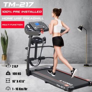 Kobo Treadmill 2 H.P Motor with 5″ LCD Display 3 Level Incline