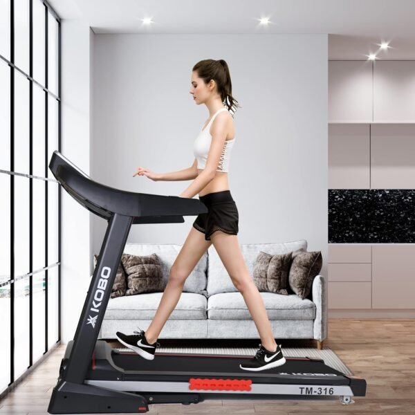 Kobo Treadmill with Auto Incline 3 HP - 6 HP Peak DC Motorised Treadmill for Home Use with Bluetooth Connectivity APP, Free Installation Assistance - Image 6
