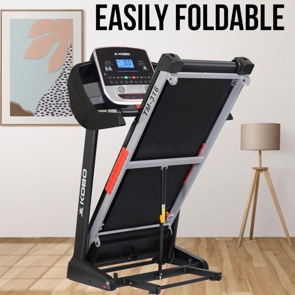 Kobo Treadmill with Auto Incline 3 HP - 6 HP Peak DC Motorised Treadmill for Home Use with Bluetooth Connectivity APP, Free Installation Assistance - Image 5