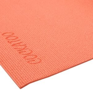 Cockatoo Premium Yoga Mat, Material PVC, (6 Month Warranty On Damage) (4 mm, Carrot)