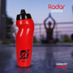 Nivia Radar Sippers Bottle for Sports Cycling, Gym & Running Bottle for Training, Exercise, & Fitness, with Portable, Light Weight, & Leakproof With Quick-Grip, 625ml (Red, Polyethylene, Pack of 1)