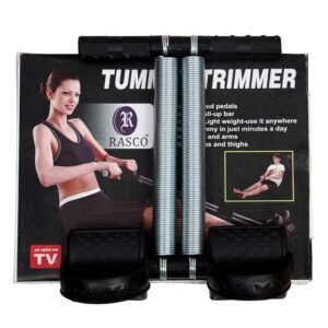 RASCO Double Spring Pure Steel Tummy Trimmer for Men & Women (Black)