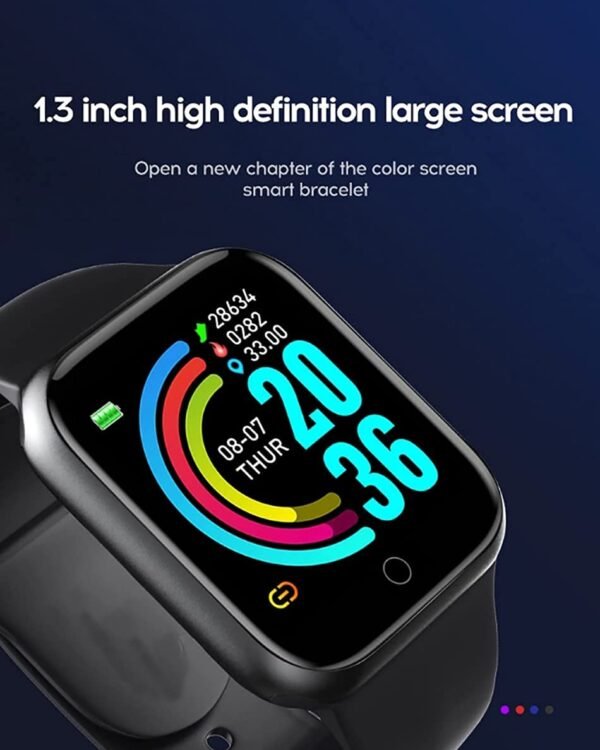 Techking Combo C1071 - D20 Touchscreen Bluetooth Smartwatch with Heart Rate Sensor, Basic Functionality & M3 Bluetooth Smart Band OLED Touch Display Activity Tracker Fitness Band - Image 2