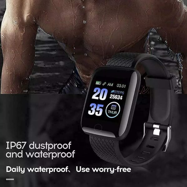 Techking Combo C1069 - D116 Bluetooth Smart Fitness Band Watch with Heart Rate Activity Tracker & M7 Smart Band Waterproof Activity Tracker| Blood Pressure| Heart Rate Sensor for Unisex - Image 3