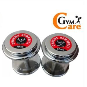 Gym Care Chrome Dumbbells Set for Home Gym Workout 1 Pair (2 Pcs.) 10 kg Dumbbells Exercise Dambal Fitness Gym Dumbbell Cast Iron Handle Dumbbell Set (10 x 2)-20 kg