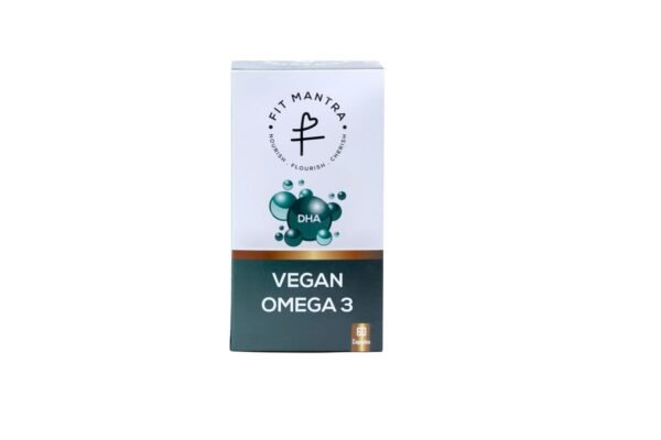 FIT MANTRA Vegan Omega 3 Plant Sourced 60 Capsules 1000mg, Algal Oil with DHA for Brain & Heart Health, Improves Joints, Eye, Hair and Skin Health for Men & Women - Image 8