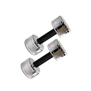 A-Mart Steel Dumbbells 5kg Set / 5kg×2pcs Pair/Round Dumbles with Cushion Grip/Home Gym Kit Dumbells / (Pack of Two) 10kg Weights