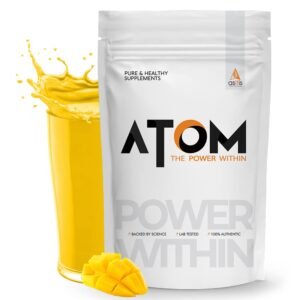 AS-IT-IS ATOM Plant Protein 1kg | 25g Protein | Amino Profile similar to Whey | Easy to Digest | Vegan | Mango fusion flavor