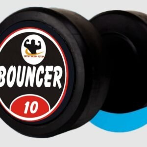 PUMP UP Bouncer Dumbbell 10Kg Single Piece / Single Dumbell Premium Rubber Coating / Home Gym Exercise dumble For Men And Women/ 10kg Weight.