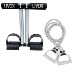LIVOX Double Spring Tummy Trimmer Toning Tube Full Body Exerciser Home Gym Equipment Combo Abs Workout for Men Women Leg Hand Biceps Exercise Equipment, Multicolour