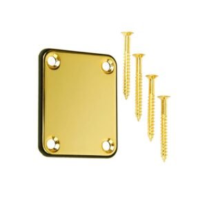 SECRET DESIRE Gold Neck Plate w/Screws For Fender Strat Electric Guitar|Acoustic-Electric Guitar|Electric Guitar|Guitar Accessories