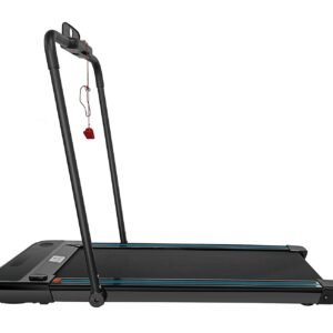 Dolphy 2 in 1 Folding Treadmill, Portable Under Desk Treadmill with Bluetooth, LED, Remote Control Smart Treadmill for Home Office Gym Use Cardio Exercise,No Installation Required