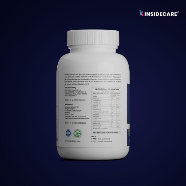 Insidecare Omega-3 Fish Oil | 2500mg 3X Triple Strength Fish Oil Capsules | 900mg EPA & 600mg DHA | No Fishy Burps | For Joint & Heart Health - Image 8