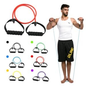 Aegon Resistance Band | Workout Band | Resistance Tube for Exercise | Pilates Latex Tube Expander | Strength Training Resistant Band for Men & Women | Stretching Bands Set Fitness Equipment 30 LBS