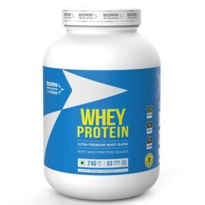 Born Athlete Whey Protein Powder-100% Pure, Fast Absorbing, High Protein, Muscle Recovery & Growth, Gluten-Free, Premium Workout Supplement (2kg, Kesar Badam Kulfi)