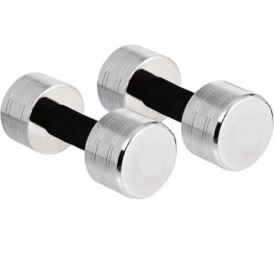 ASG Steel Dumbbells 4kg set / 4kg X 2pcs pair/Fixed Weight Dumbbell/Chrome Dambal/Dumbles with cushion grip/home gym kit dumbells/exercise Dumbbells / (pack of 2) 8kg weight