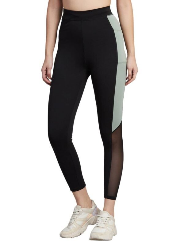 BLINKIN Stretchable Yoga Pants for Women & Gym Pants for Women Workout with Mesh Insert & Side Pockets (1869)