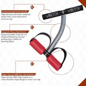 VOLTEX Single Spring Tummy Trimmer Abs Exerciser Waist Trimmer-Body Toner-Fat Buster- Multipurpose Fitness Gym Equipment Red