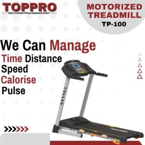 TOPPRO FITNESS Motorized Treadmill TP-100 |Treadmill for Home USE|Heavy Duty Treadmill |Treadmill with 3 level MANUAL Incline |Treadmill DC Motor|German Designed |TAIWAN CERTIFIED |IMPORTED