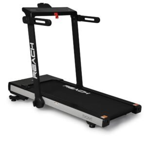 Reach INVT 6 HP Peak Motorized Treadmill | Max Speed 18 km/hr | Foldable Treadmill with Automatic Incline | Fitness Machine for Home Gym with LCD Display & Bluetooth | Max User Weight 130kg