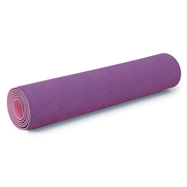 Arrowmax TPE Yoga Mat Non Slip, Eco Friendly Fitness Exercise Mat with Carrying Strap,Pro Yoga Mats for Men & Women,Workout Mats for Home, Pilates and Floor Exercises (PINK/PURPLE) - Image 6