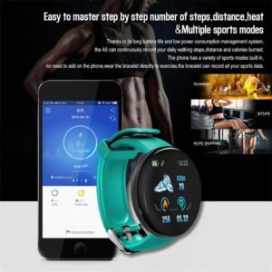 Drumstone (Diwali Special𝟏𝟓 Years Warranty Green Bluetooth Smartwatch D18 | 1.3-Inch Touchscreen Fitness Band | Waterproof Health Tracker with Pedometer | Sports & Activity Monitor for All Ages