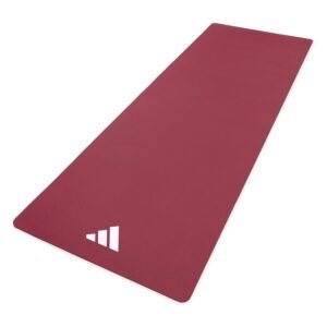 Adidas ADYG-10100MR Ethylene Vinyl Acetate, Thermoplastic Elastomers Yoga Mat (Mystery Ruby, 8mm)