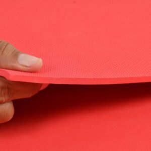 Curtain Craft Yoga Mat for Men and Women Eco-Friendly Non-Slippery Extra Thick Easy Fold Fitness Exercise Mats with Anti-Slip For Home Gym Outdoor and Workout (Red, 4mm)