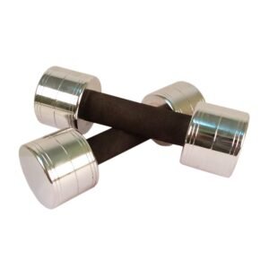 A-Mart Steel Dumbells 2kg Set | 2kg×2pcs Pair| Chrome Dambal | Dumbles with Cushion Grip | Exercise Dumbells | Home Gym kit Dumbells (Pack of 2) 4kg Weight