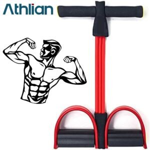 Athlian Rubber Tummy Trimmer for Men & Women, Heavy-Duty Rubber for Effective Core Training, Full-Body Exercise, Red