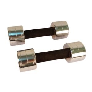 A-Mart Steel Dumbells 2kg Set | 2kg×2pcs Pair| Chrome Dambal | Dumbles with Cushion Grip | Exercise Dumbells | Home Gym kit Dumbells (Pack of 2) 4kg Weight