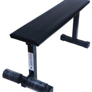 SX FITNESS Flat Leg Support Bench Gym Bench Flat Bench for Home Gym Fitness Workout Exercise, Black, 290 Kg