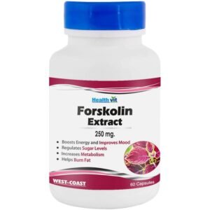 Healthvit Fat Burner | Forskolin Extract 250mg | Fat Burner for Men and Women | 60 Capsules | Weight Loss tablet | Fat Cutter | Weight Loss Powder | vegan sugar free