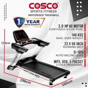 COSCO FITNESS CX-5 Treadmill (Multicolor)