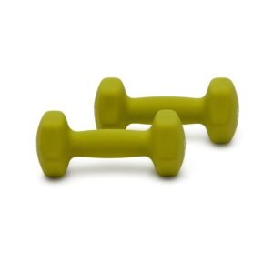 amazon basics Neoprene Dumbbells, Set Of 2, (2.3 Kgs Each ) – Green