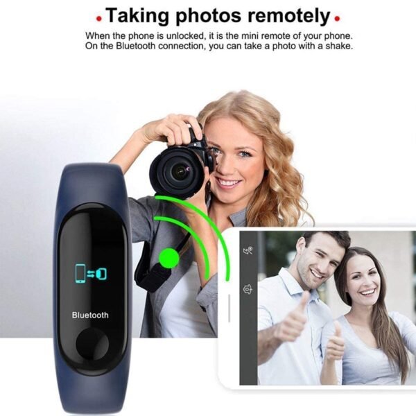Techking Combo C1071 - D20 Touchscreen Bluetooth Smartwatch with Heart Rate Sensor, Basic Functionality & M3 Bluetooth Smart Band OLED Touch Display Activity Tracker Fitness Band - Image 5