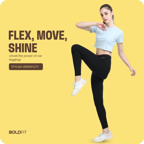 Boldfit Gym Wear for Women Stretchable Yoga Pants for Women Fitness Gym Leggings for Women & Gym Pants for Women Multipurpose Track Pants for Women Gym Tights for Women Active Wear Lower for Women - Image 4