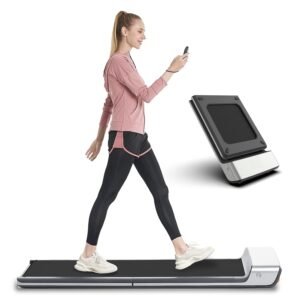 WalkingPad Fitness Folding Treadmill, Ultra Slim Foldable Treadmill Smart Fold Walking Pad Portable Gym and Running Device for Home Use, P1 Grey 0.5-3.72MPH, Remote Control, Max Speed 6 km/hr (Black)